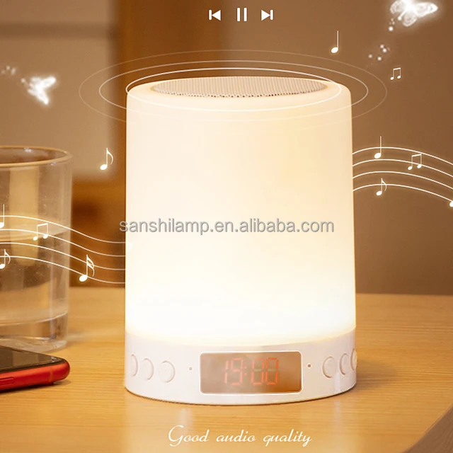 Multi-Color Changing Bedside Lamp Gift for Festivals or Birthdays Night Light Bluetooth Speaker Touch Sensor Table Lamp