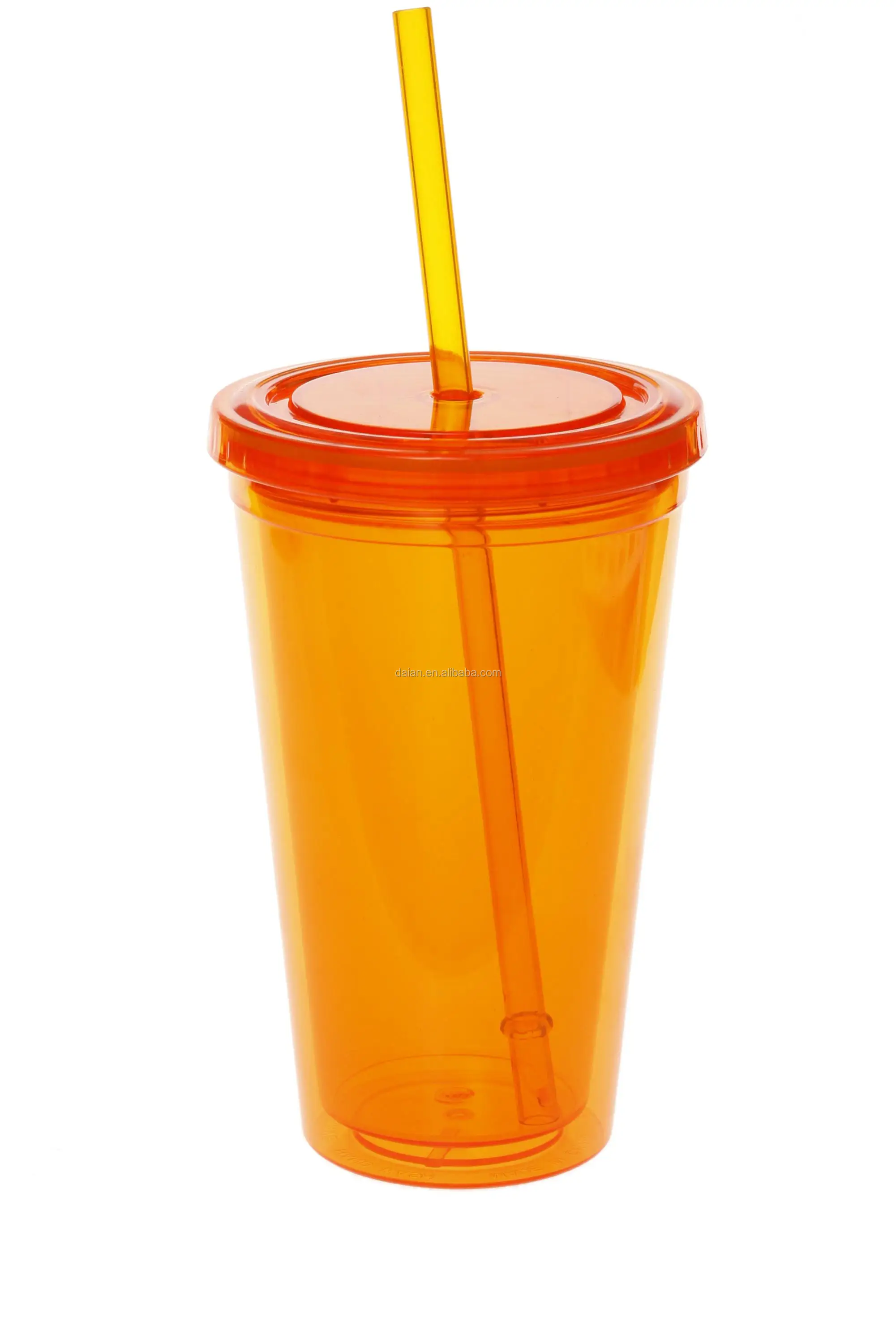 Plastic Tumbler Cups Double Wall Clear Acrylic Straight Plastic Tumbler