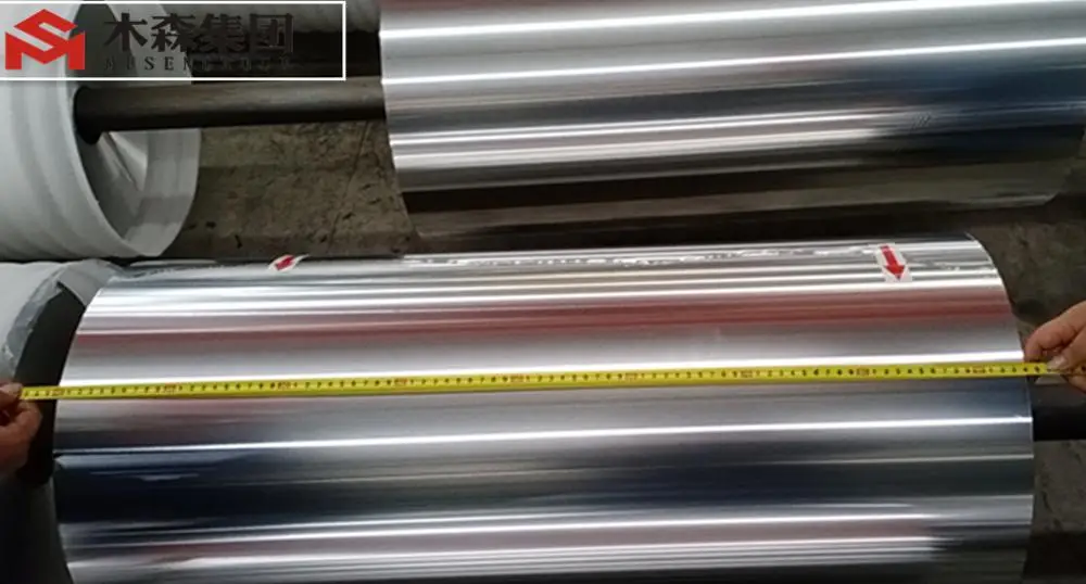 Supply jumbo roll pure aluminum foil for heat resistance self adhesive aluminum foil tape