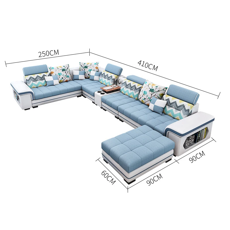 Factory direct sale modernos modern small multifunction massage living room furniture sets sofa