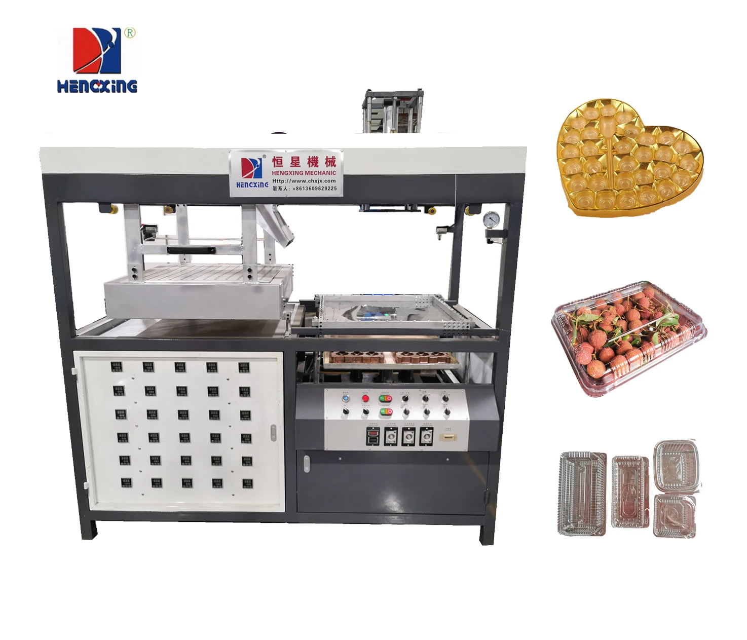 Blister vacuum forming machine or egg trays and meat trays