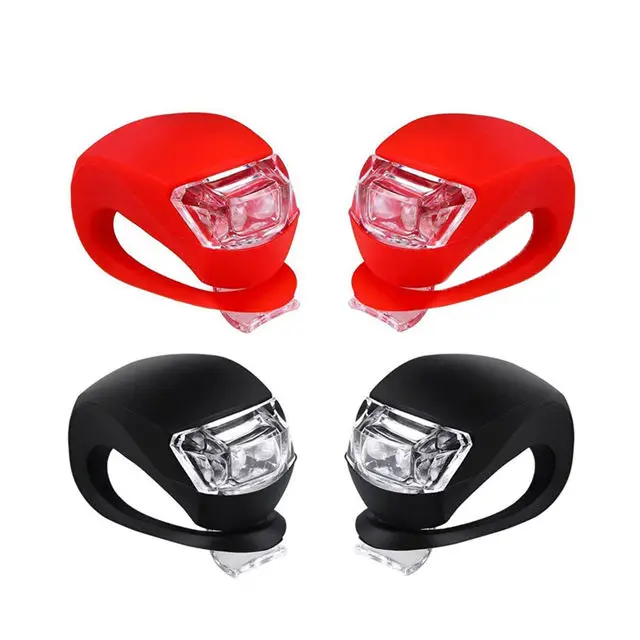 Factory Wholesale Waterproof Silicone Multi-colors Bicycle Led Bike Headlight And Taillight Mountain Bike Lights