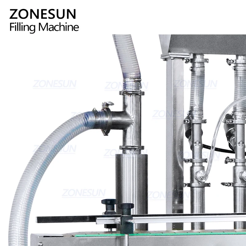 ZONESUN Automatic Six Head Liquid Detergent Viscosity Ointment Thick Paste Shampoo ketchup Honey Shaving Cream Filling Machine