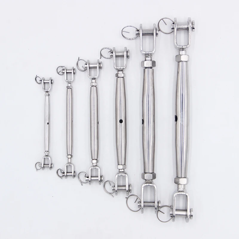 Stainless Steel Fittings hardware Rigging Screw Jaw&Jaw turnbuckle wire rope tension