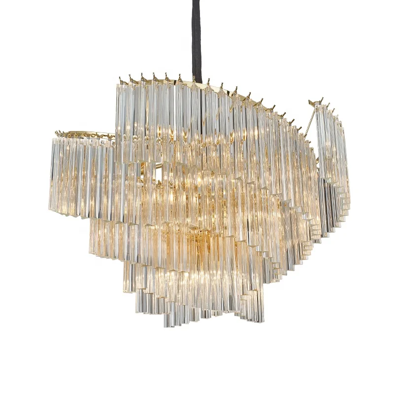 Wholesale Luxury Modern Hotel Lobby Lamp Large Spiral K9 Crystal Cristal Chandelier  Warm White CCT Energy Saving