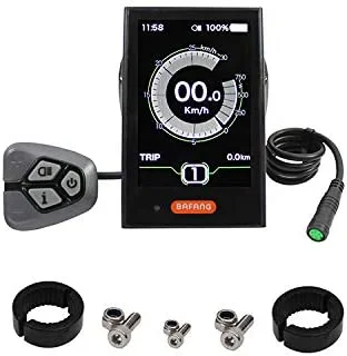 BAFANG 3.5in eBike Display DPC18 for  bafang Mid Motor 0-9 Pedal Assist Levels with Automatic Backlight UART Protocol