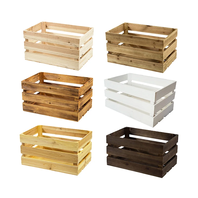 Wholesale Antique Vintage Recycled Wood Vegetables Fruit Crates Wood Box old wooden fruit crates for sale