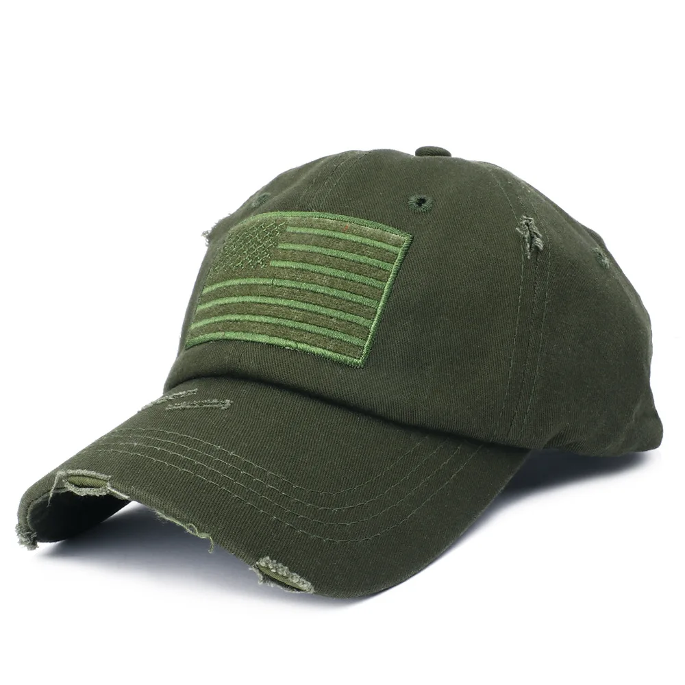
New Trucker Hats Embroidery National Flags Messy Bun hat Summer American USA Flag Ponytail Camouflage Baseball hat 