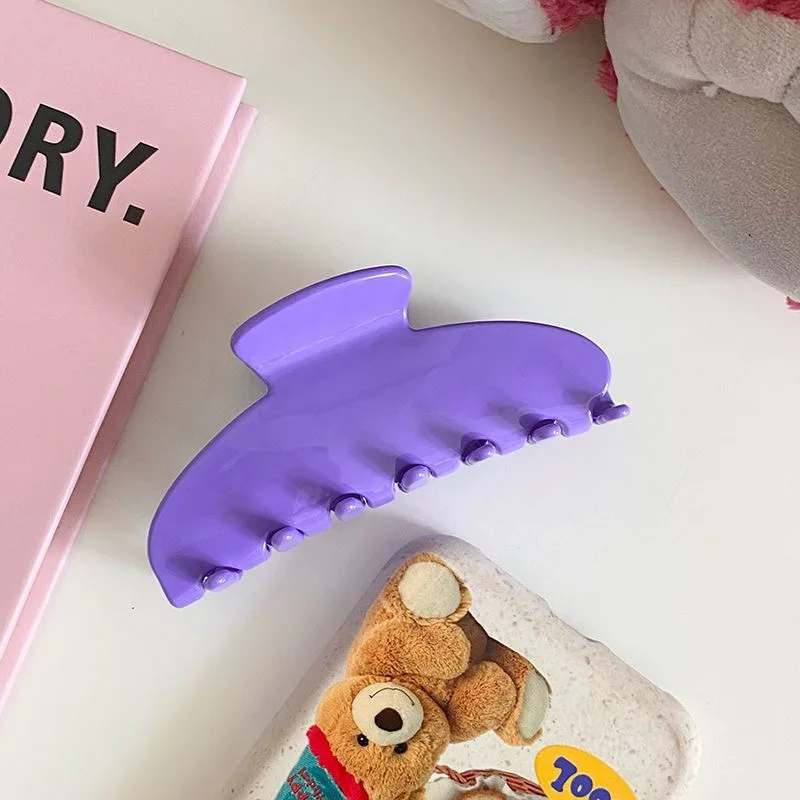 Korean Style Army Green Plain Hair Clip Claw For Thick Hair Acetate Hair Clamp For Women Custom Logo Accessories