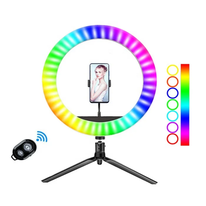  Новое поступление 10 дюймов 26 см портативный USB RGB светодиодный светильник для студийной камеры телефона кольцевой селфи Vlog TikTok Youtube прямой