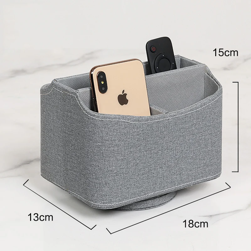 Clothing patterns Minimalist Desk Top Rotating Remote Cell Phone Pens Organizer Home PU turntable Lazy Susan