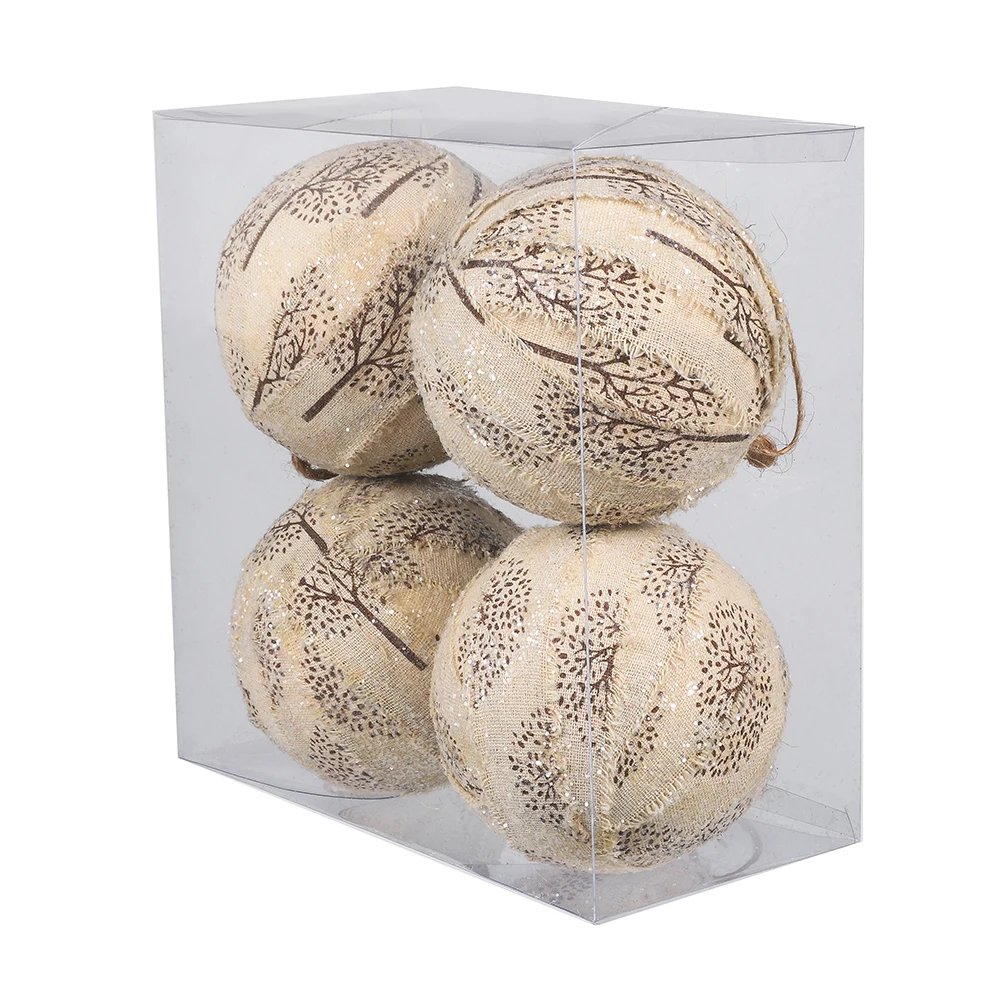 10cm Xmas Ball Decoration  4PCS In Box Christamas Decoration Wedding Celebration Party Decoration