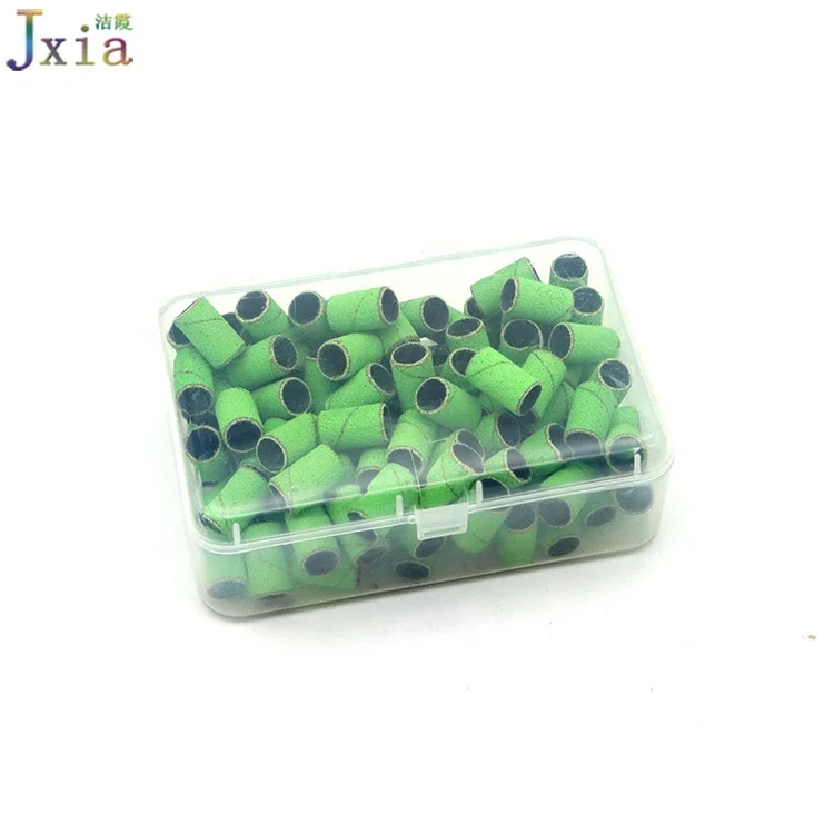 Jiexia 50pcs 75pcs 100pcs Packing Nail Drill Bits Sanding Bands for Acrylic Nails Gel Removing Machine