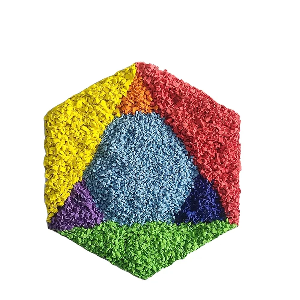 Цветные резиновые частицы EPDM обеспечивают более безопасное решение для напольных покрытий для парков развлечений!