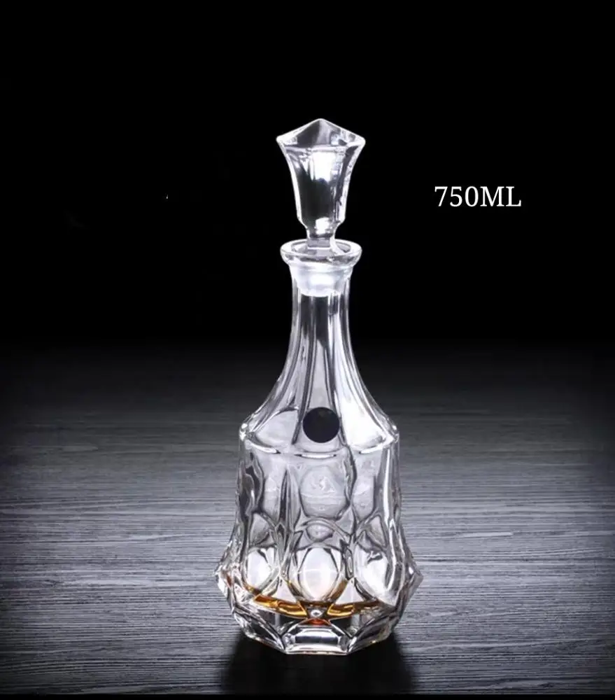 Wholesale custom glass bottle packaging for brandy or whisky 750ML
