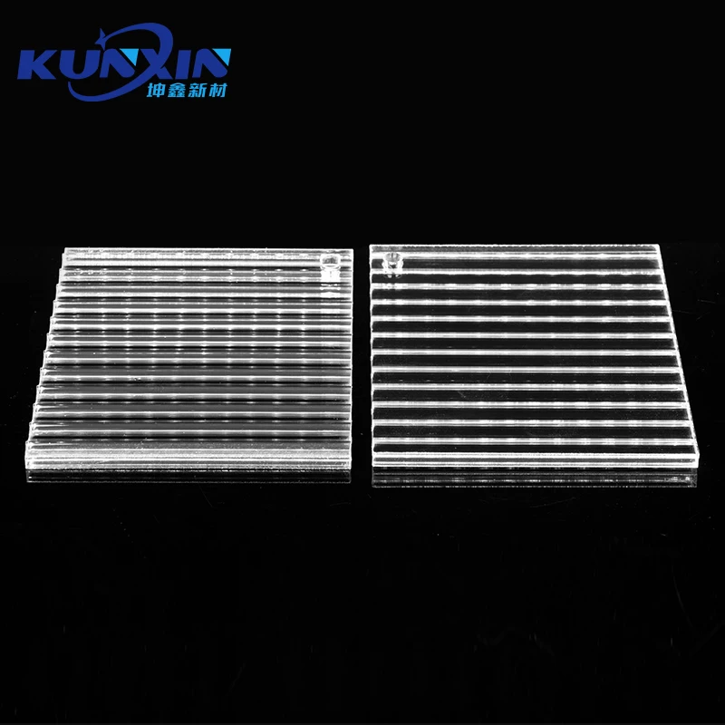 China Custom Silk Screen Printing Wall Panels 3.0Mm 5.0Mm Clear Reeded Acrylic