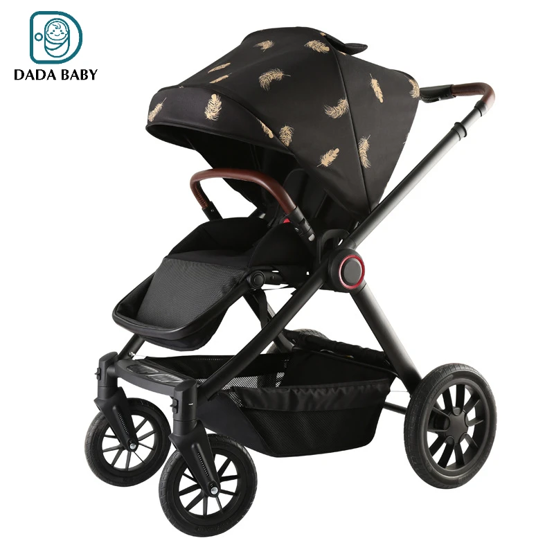 Polished Golden Silver Frame Anodized  Aluminum Alloy Baby Stroller Ran Cover 517 Baby Travel Car Customized Stroller Wagon