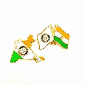 Custom flag pin hard enamel India national flag lapel pin