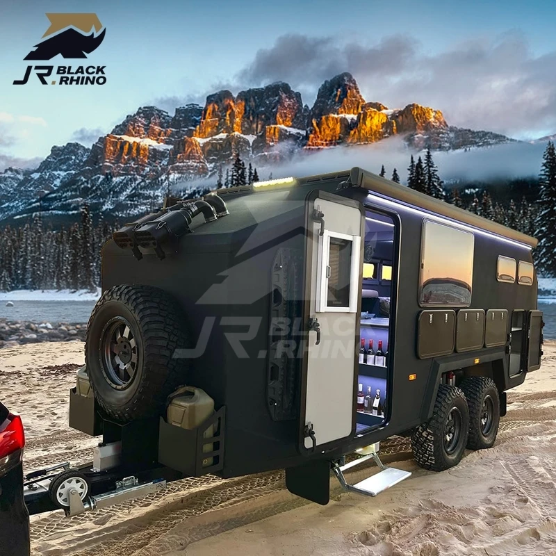 Low price camper van 4x4 offroad camper motorhomes caravan with bathroom