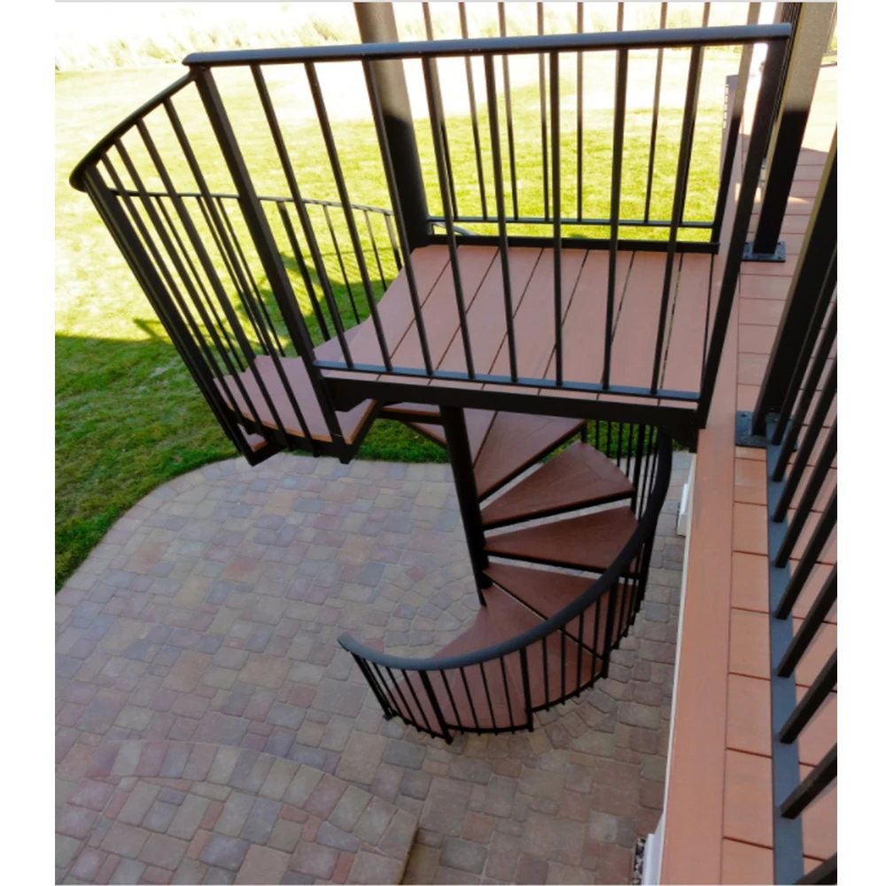 Modular stainless steel spiral staircase / outdoor steel stairs