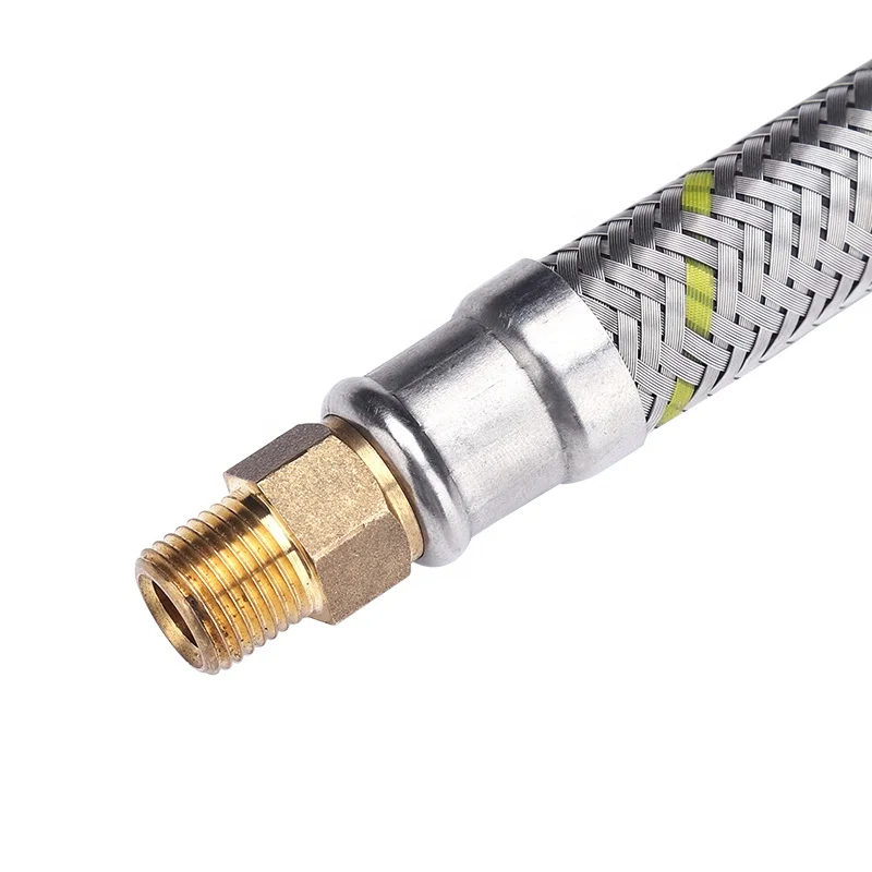 7.5 mm 8 mm high quality flexible Bathroom Water Inlet Stainless Steel Braided Metal Flexible Hose stainless steel pipes