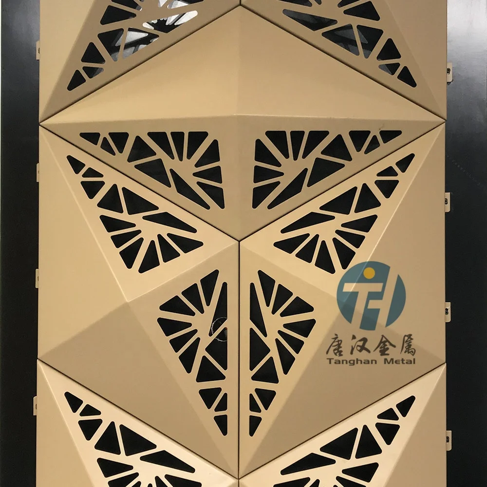 
Custom Lobby Ceiling Aluminum 3D Design Decorated Building Material Metal Facade Curtain Wall Panels 