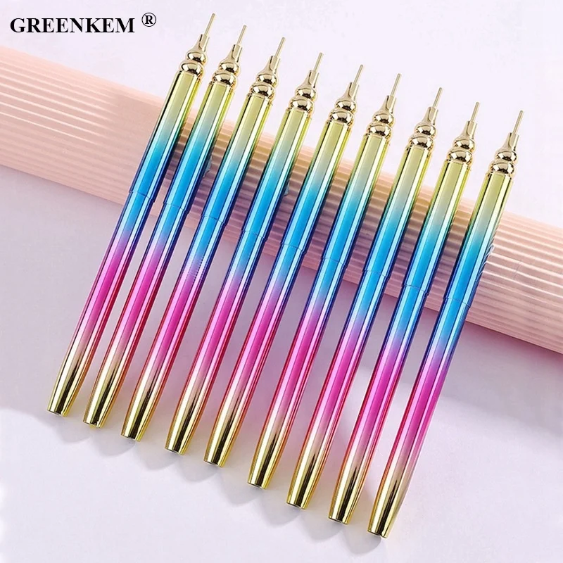 Colour Nail Art Tools Nail Dotting Painting Pen Crystal Beads Handle Wax Pencil Rhinestones Nail Picker Tool