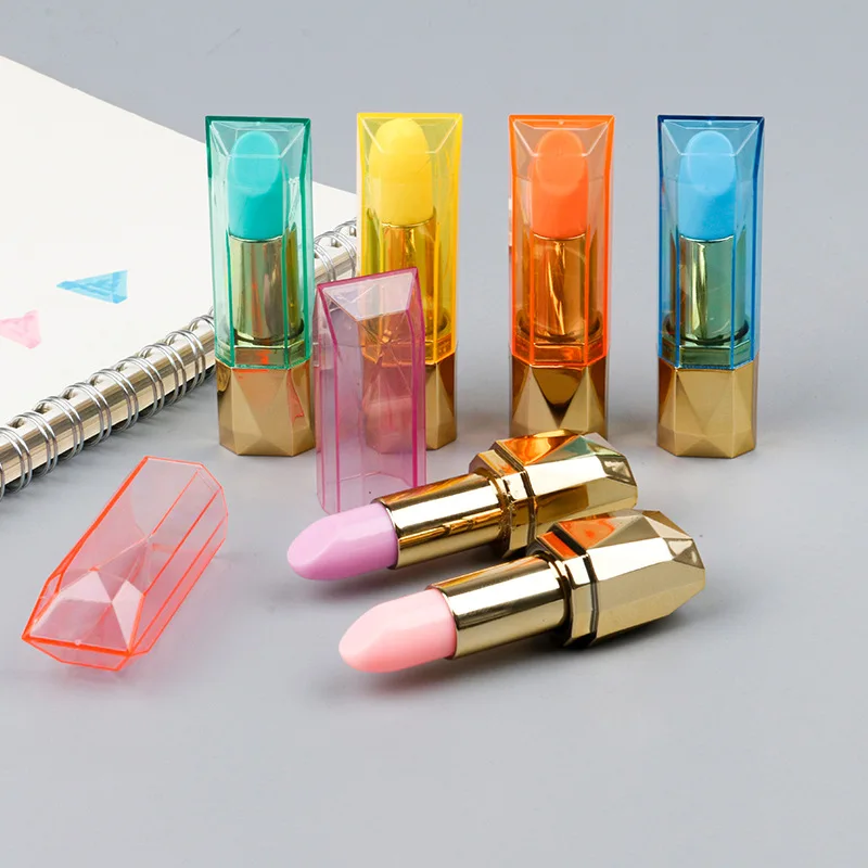 Factory Delivery Lipstick 6 Color Highlighter Student Cute Marker Pen Personalized Promotion Highlighter Pen