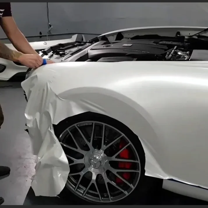FRISIGN Bubble Free Pearl White Paint Protection PVC Film Car Cast Film Vinyl Wrap Rolls