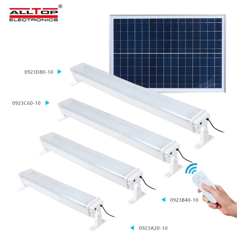 ALLTOP New Product Adjustable Angle 20 40 60 80 Watt Ip65 Waterproof Adjustable Angle LED Solar Tri-proof Light