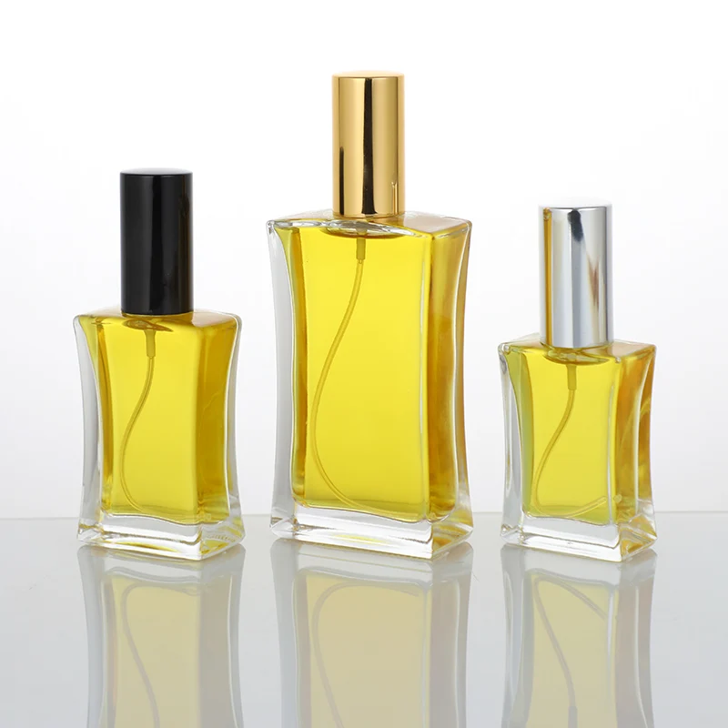 Low Moq Wholesale 30ml 50ml 100ml Long Thin Spray Perfume Bottle Clear Perfume Glass Bottle