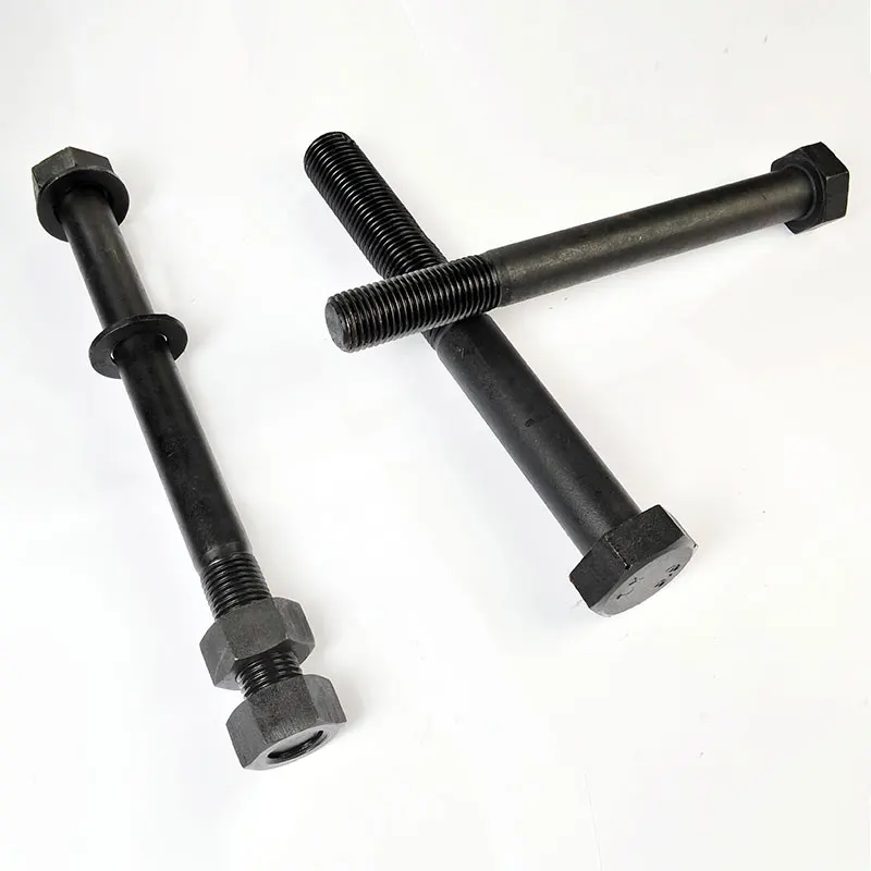 
Hex Bolts nuts and washers fasteners Heavy steel structure 