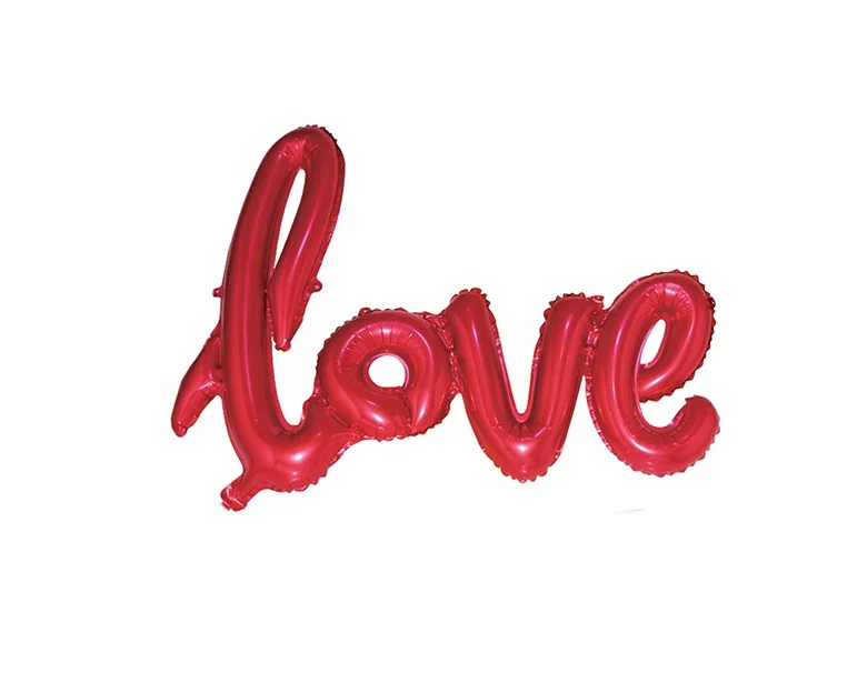 Wholesale red alphabet letter balloon manufacture foil wedding party balloon 38 inch for decoration