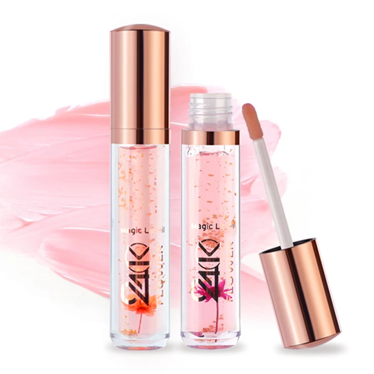  New Design Magic Lip Gloss Custom Logo Changing Clear To Pink Oil Longer