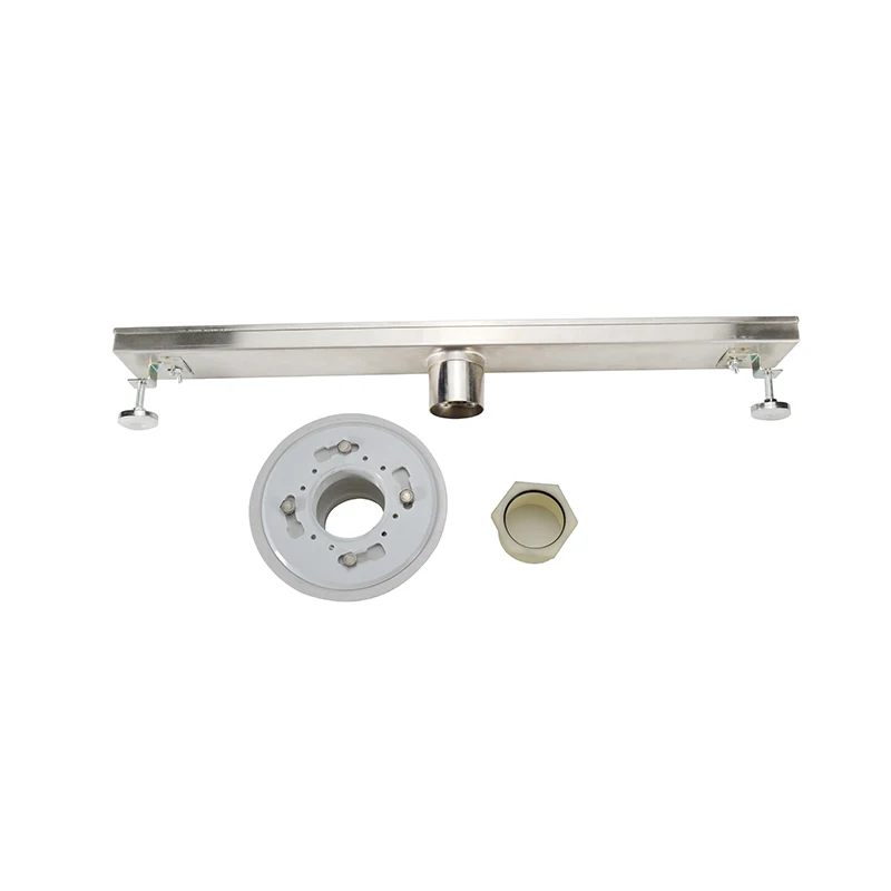 Popular 100mm width Stainless Steel Invisible Bathroom Linear Drain Line Shower Channel Long Floor Drain
