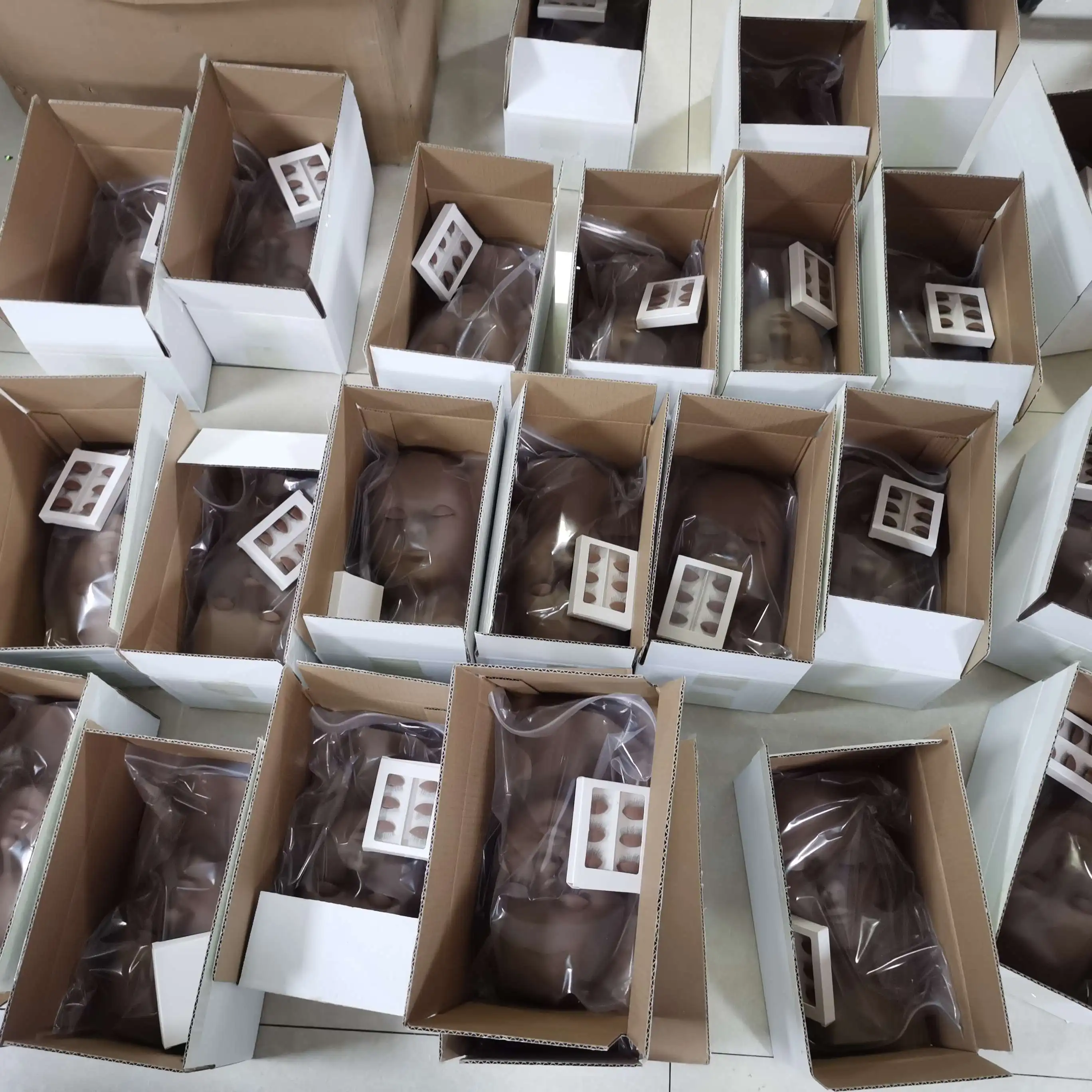 Fashion African American Mannequin Head Silicone Mannequin Heads for Lashes Training