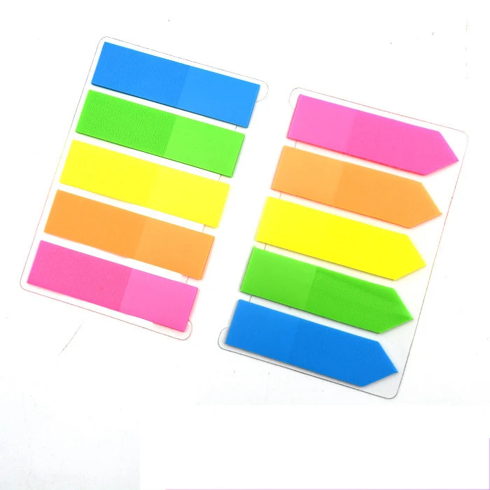 Page Markers Colored Index Tabs Flags Assorted Fluorescent Bright Color Book Markers Sticky Notes PET  Memo have