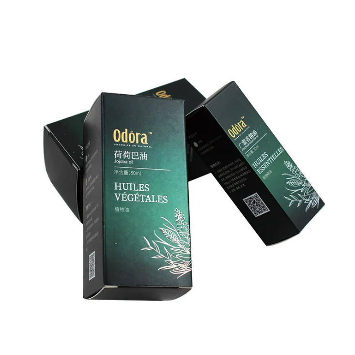 Essential Oil Perfume Gold Metallic Gift Set Packaging Box With Insert