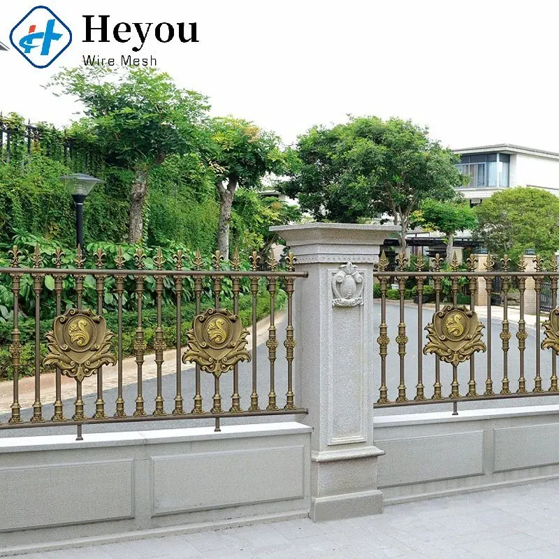 Euro Style Metal Palisade Fence / Wrought Iron Fence Panel Low Price
