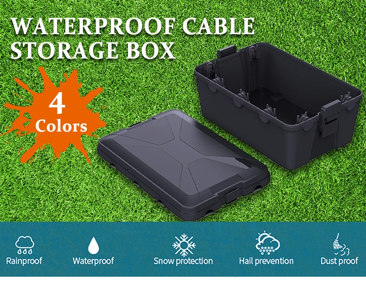 Weatherproof Connection Box  Electrical Power Cord Enclosure for Timers Extension Cables Transformers