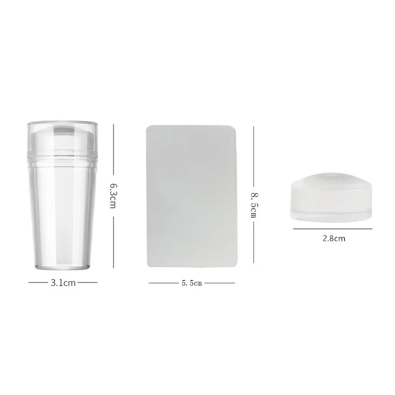Hot Selling Stamping Tool Nail Art Stamper Scraper Set Silicone Nail Stamper