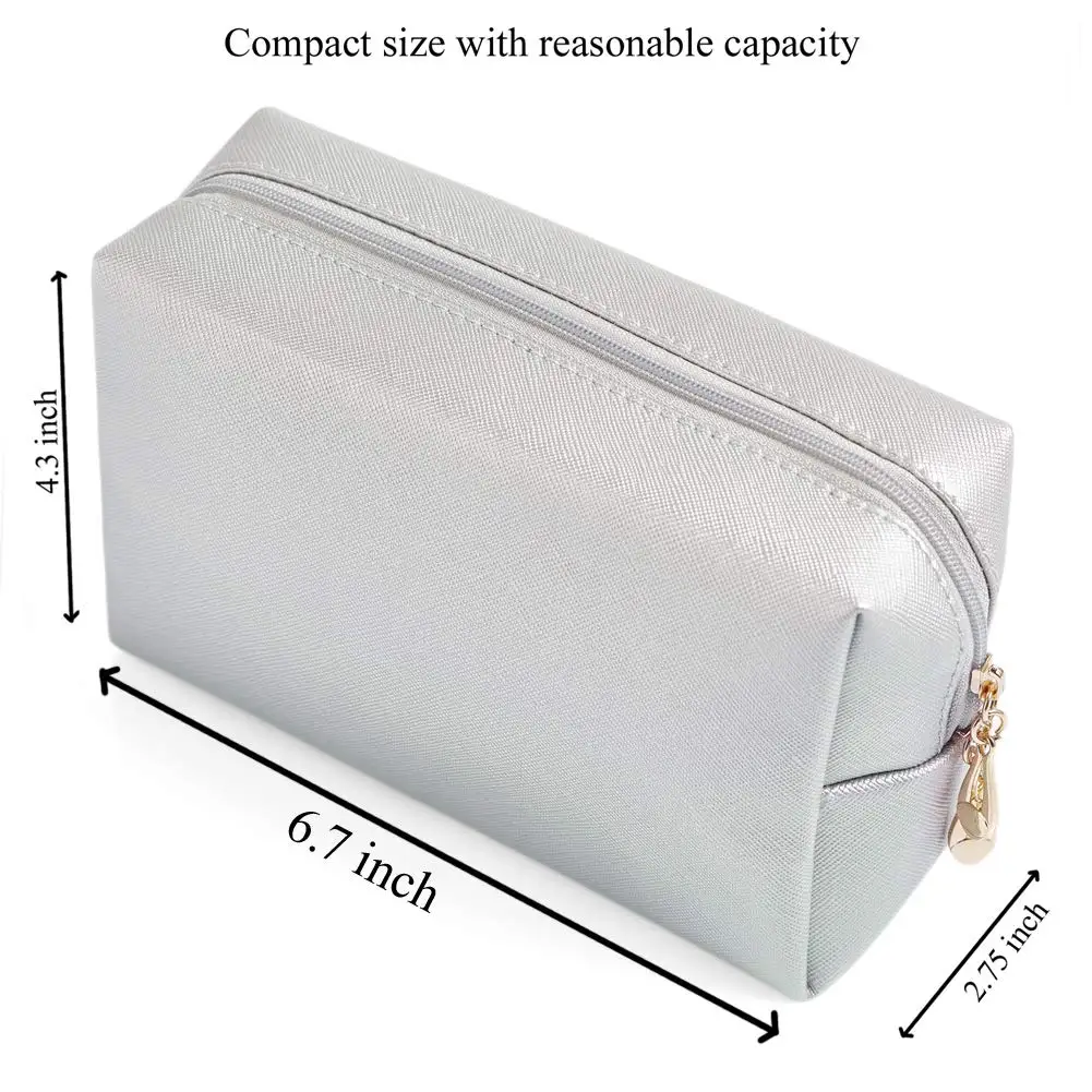 Custom Women Makeup Pouch PU leather Girl Travel Makeup bag Design Logo Printed Cosmetic Bags & Cases