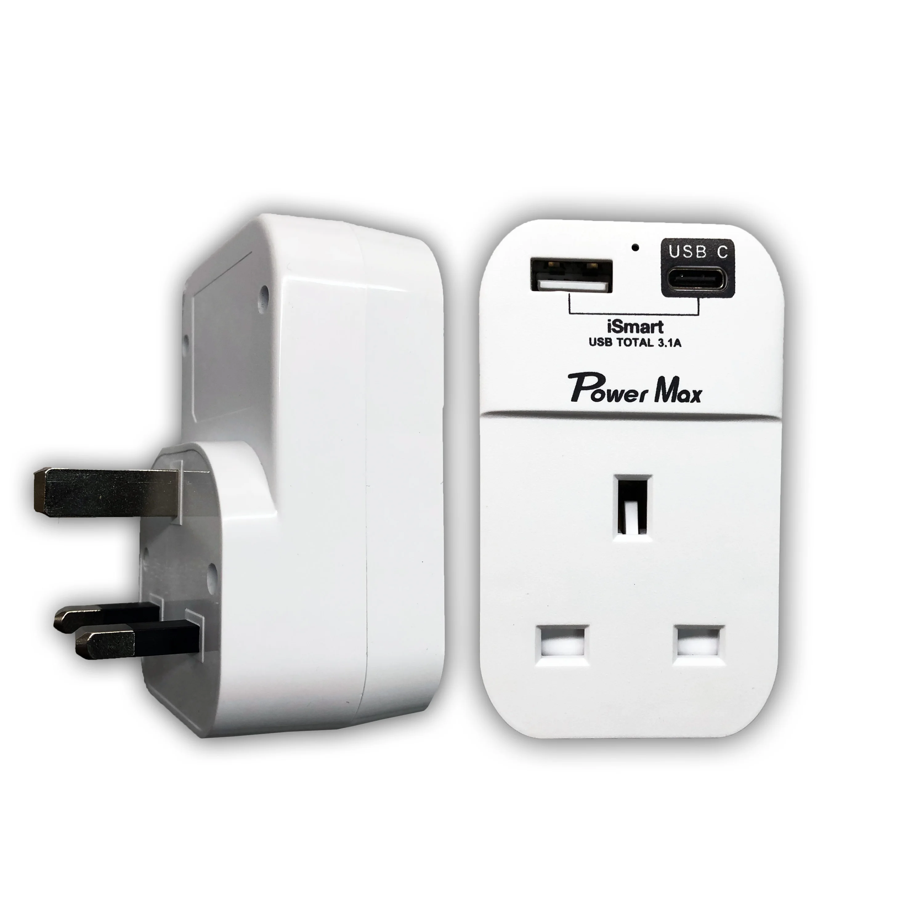 Factory Supply UK Double Socket power adaptor Wall Socket Small Size Power Outlet 2 Way 2 USB Travel Adaptor