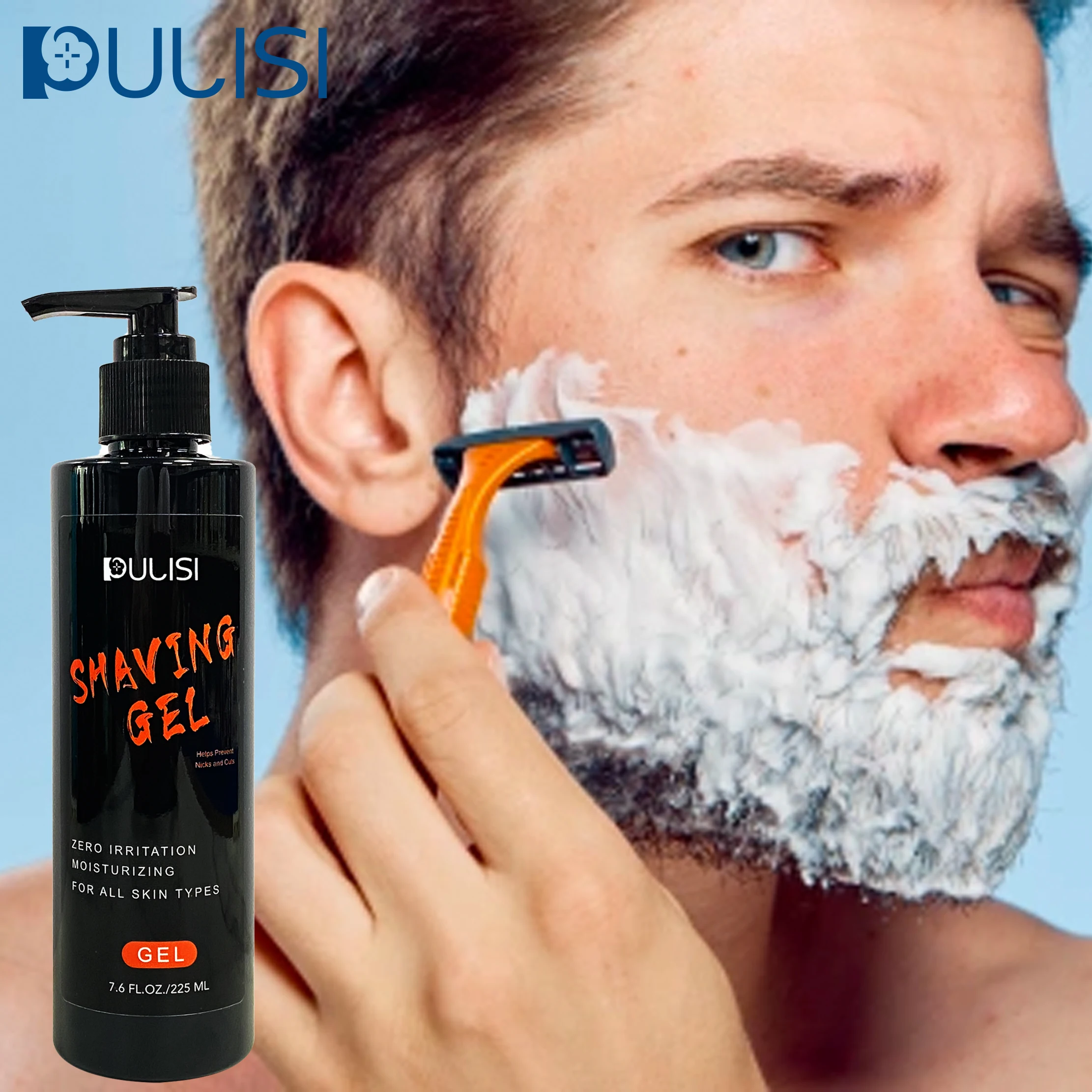 OEM Private Label 2022 Wholesale Organic Beard Care Shaving Cream Shafing Gel Skin Hair Soft Foam Cleanser Shave Gel For Men