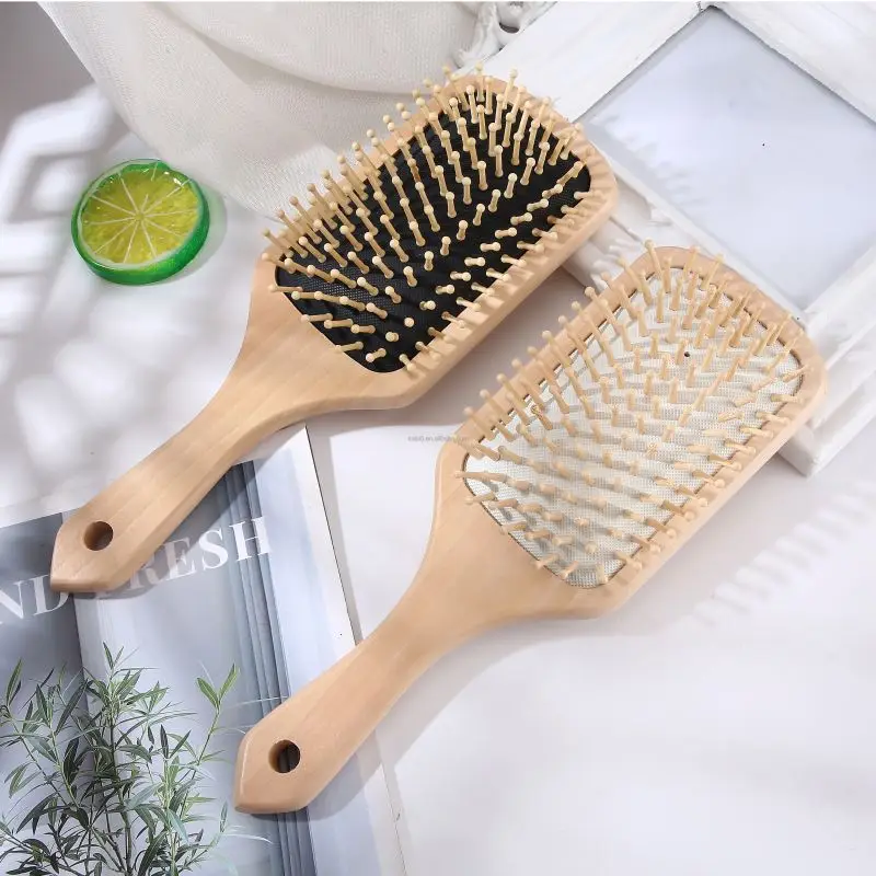 Brush Scalp Massage Antistatic Wooden Hair Comb Personalized Health Kids Small Detangling Vogue De Grass Bamboo Wood Hairbrush