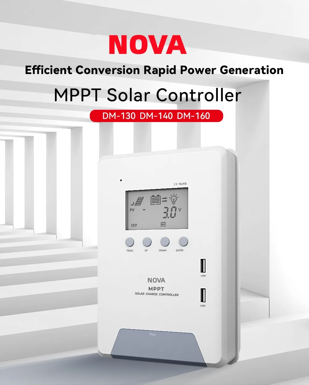 Solar Regulator 60A MPPT Solar Charge Controller for Off-grid Solar System for Lifep04 Sealed Gel AGM Flooded Lithiu