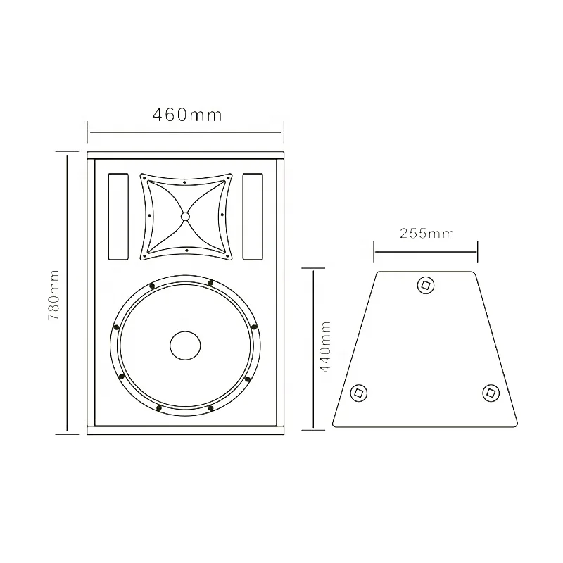 Hot Sale 12 Inch 500W High Power Audio Sound Equipment DJ Speaker 15 inch Professional Passive Power Line Array