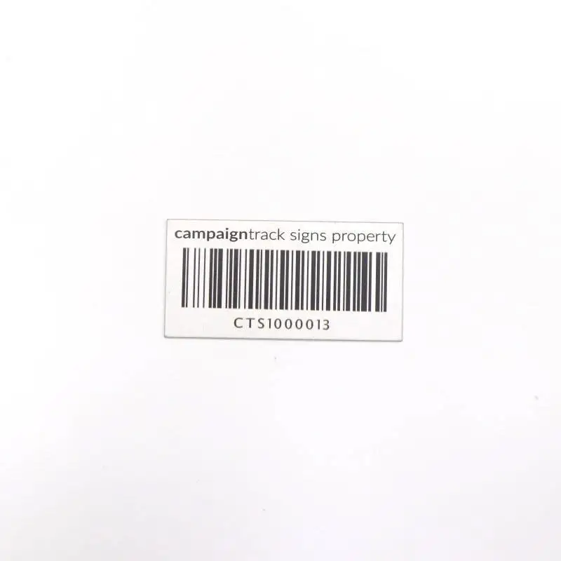 Laser Self Adhesive QR code Metal label Asset Tag Custom Serial Number Barcode Label For Machine