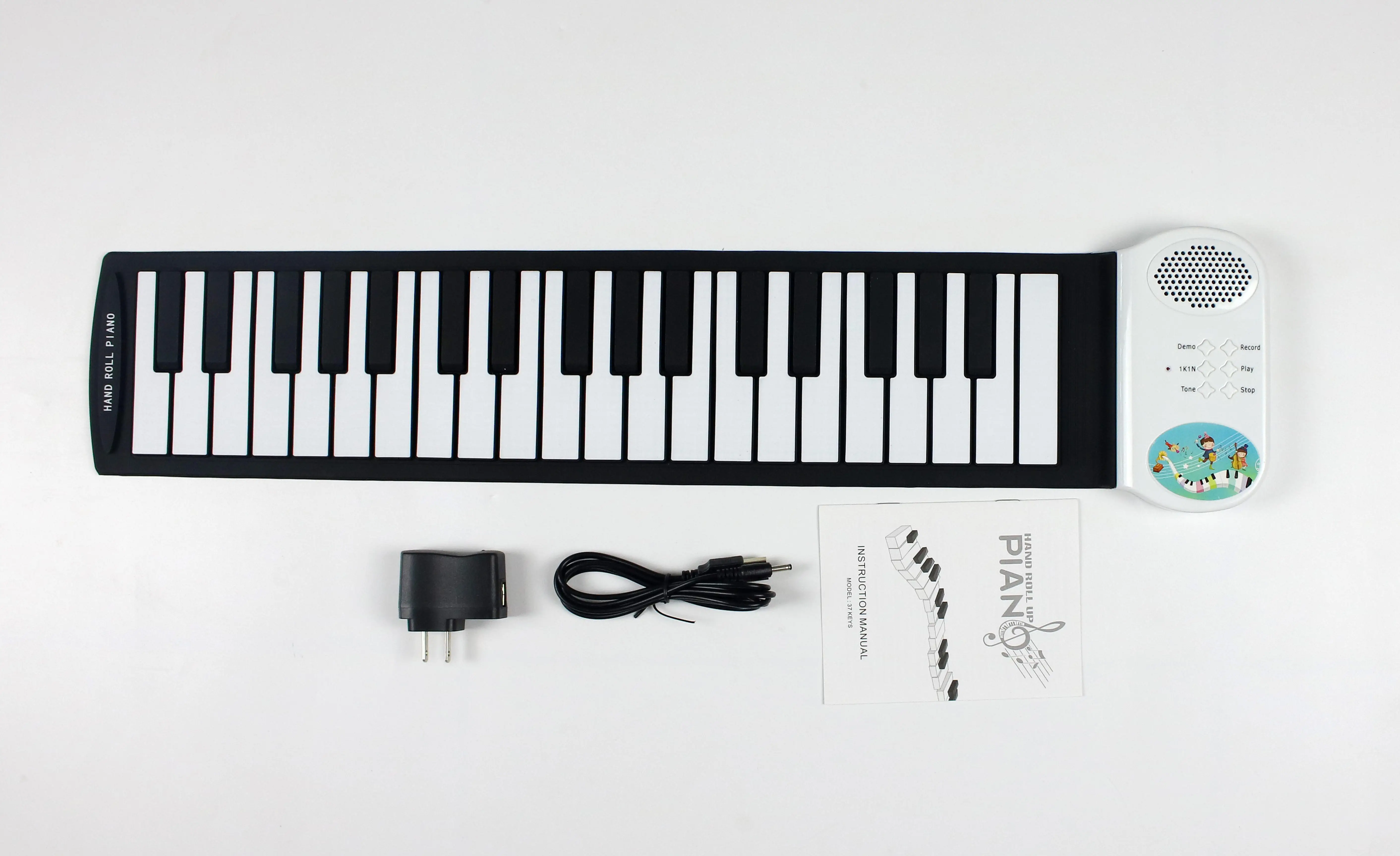 Hand roll up piano with 49 keys for children perfect gift for beginners with multi-color dogital soft touching piano