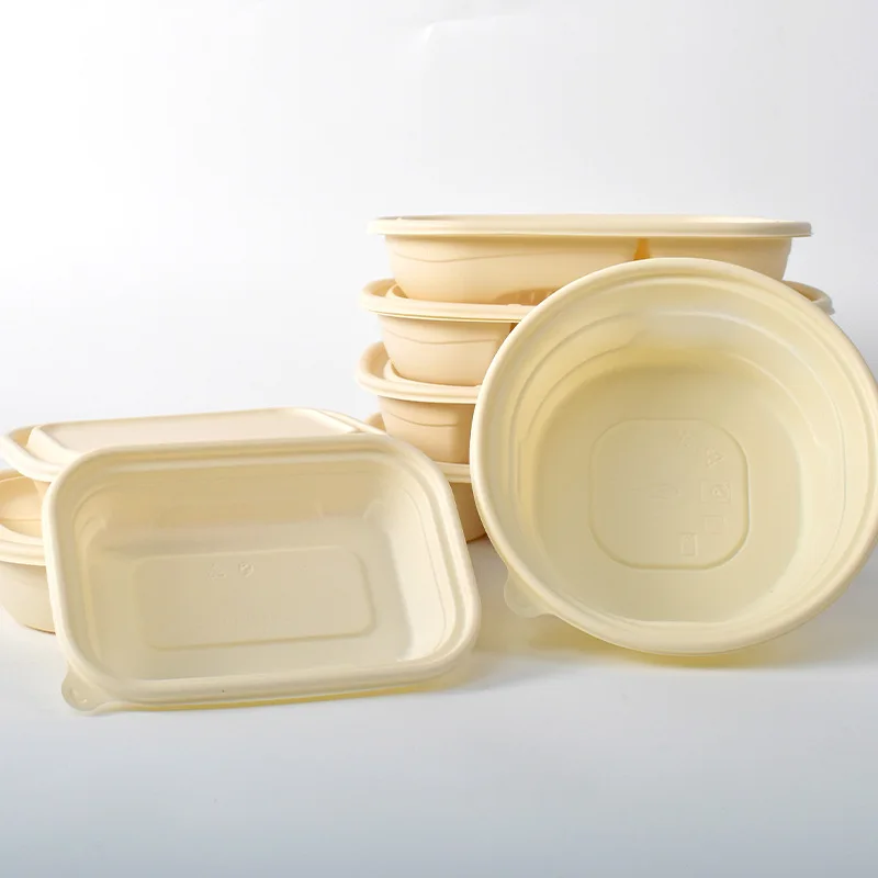 Custom Disposable Cornstarch Lunch Box Restaurant Tableware Dinner Set Plastic Packaging Corn Starch Boxes Food Container